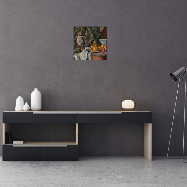 Obraz - Paul Cézanne, Still Life with Apples and Peaches, reprodukce (30x30 cm)