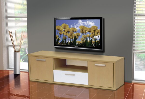 Televizní stolek TV12 barva lamina: bílá/černá