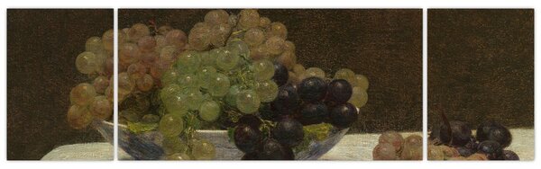 Obraz - Henri Fantin-Latour, Still Life with Grapes and a Carnation, reprodukce (170x50 cm)