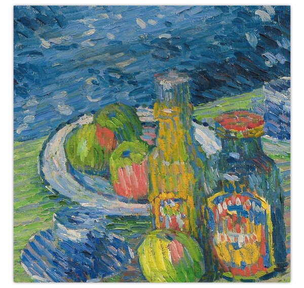 Obraz - Alexej von Jawlensky, Still Life with Bottles and Fruit, reprodukce (30x30 cm)