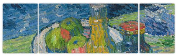 Obraz - Alexej von Jawlensky, Still Life with Bottles and Fruit, reprodukce (170x50 cm)