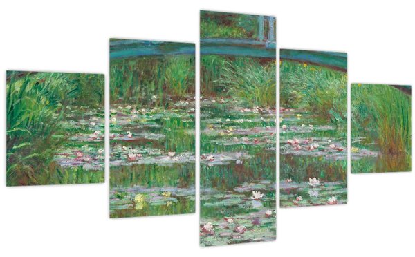 Obraz - Claude Monet, The Japanese Footbridge, reprodukce (125x70 cm)