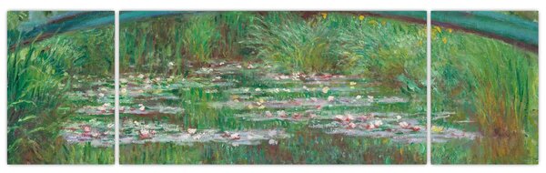 Obraz - Claude Monet, The Japanese Footbridge, reprodukce (170x50 cm)