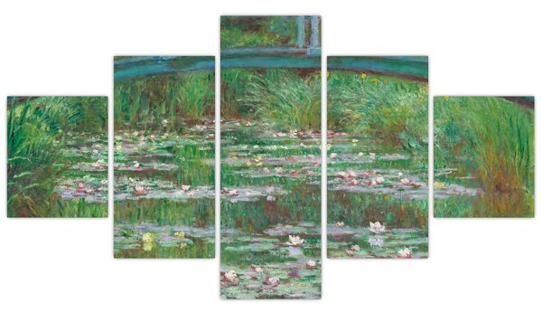Obraz - Claude Monet, The Japanese Footbridge, reprodukce (125x70 cm)