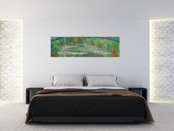 Obraz - Claude Monet, The Japanese Footbridge, reprodukce (170x50 cm)