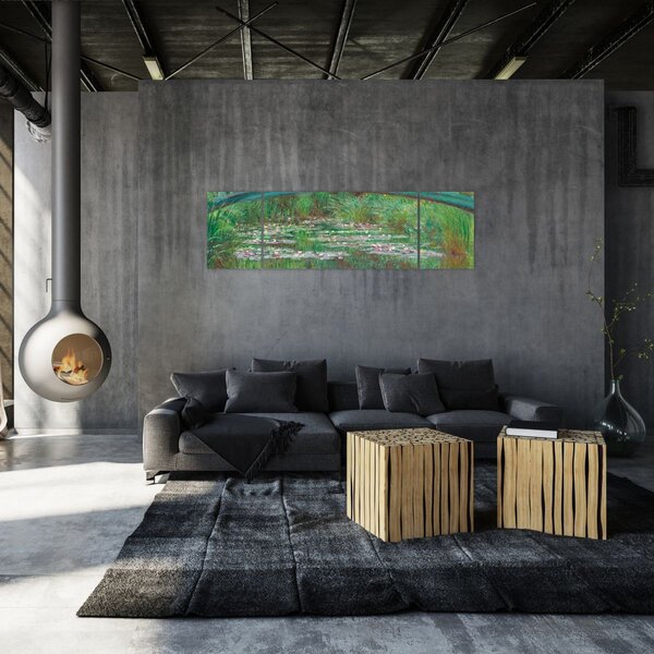 Obraz - Claude Monet, The Japanese Footbridge, reprodukce (170x50 cm)