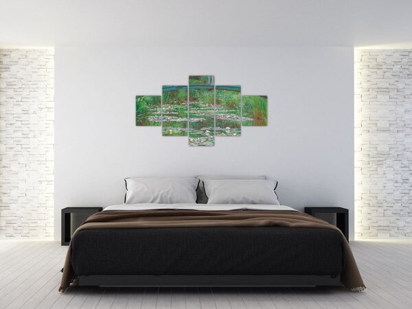Obraz - Claude Monet, The Japanese Footbridge, reprodukce (125x70 cm)