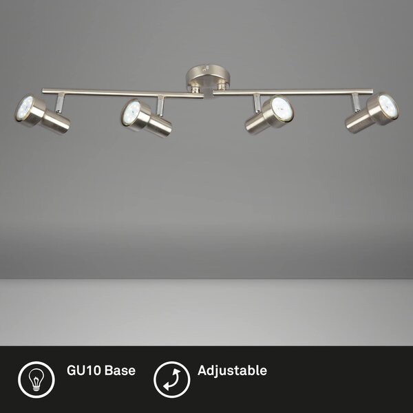 BRI 2843-042 Bodové svítidlo 60,4 cm 4xGU10 12W 1000lm matný nikl - BRILONER