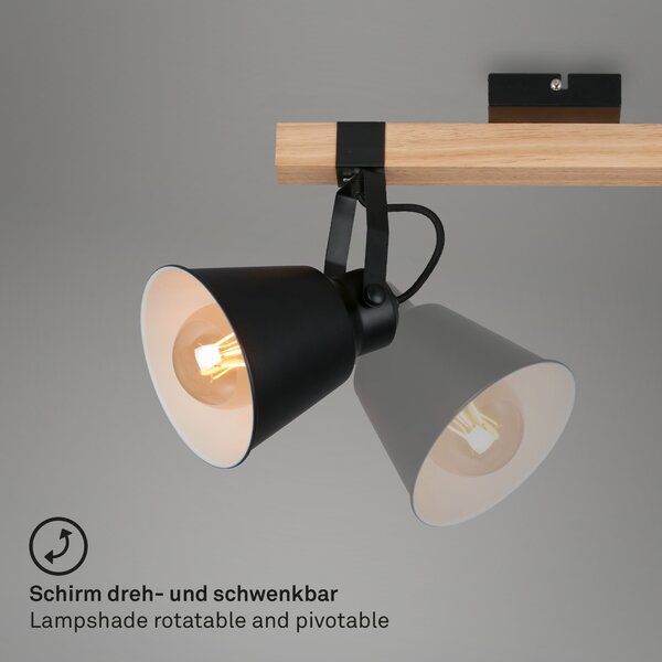 BRILO 2406-025 Bodové svítidlo 40 cm 2x E27 40W černá - BRILO