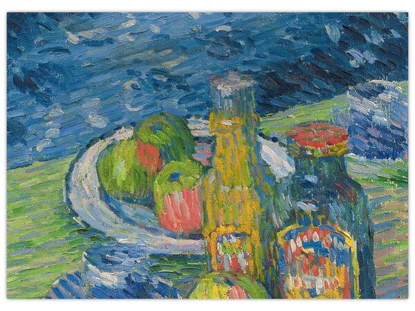 Obraz - Alexej von Jawlensky, Still Life with Bottles and Fruit, reprodukce (70x50 cm)