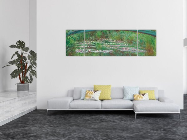 Obraz - Claude Monet, The Japanese Footbridge, reprodukce (170x50 cm)