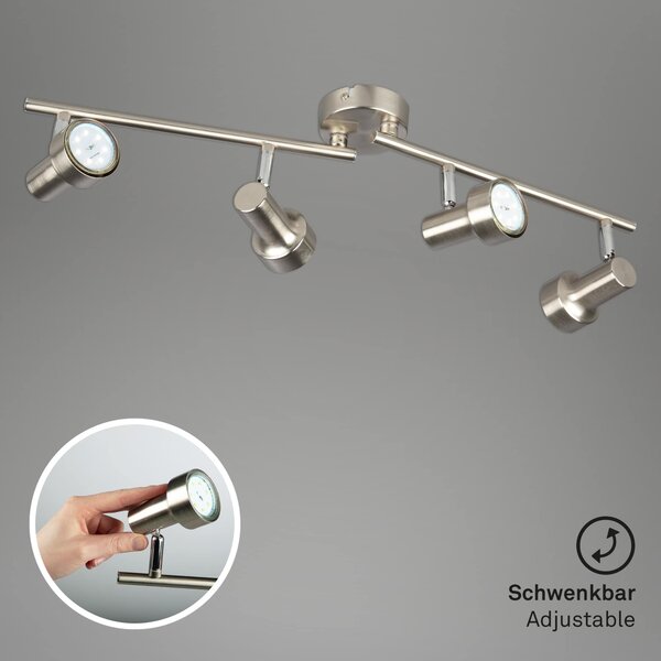 BRI 2843-042 Bodové svítidlo 60,4 cm 4xGU10 12W 1000lm matný nikl - BRILONER