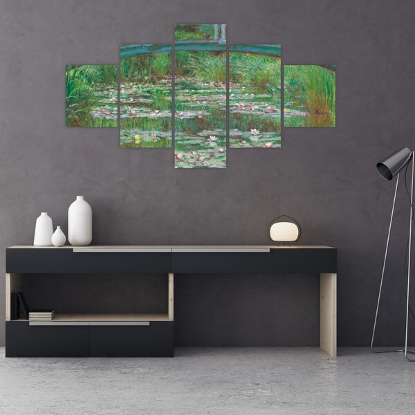 Obraz - Claude Monet, The Japanese Footbridge, reprodukce (125x70 cm)