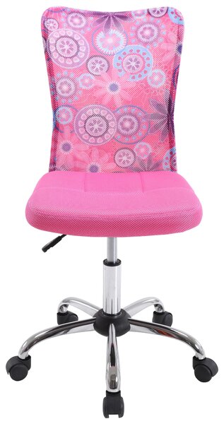 OTOČNÁ ŽIDLE PRO MLÁDEŽ, síťovina, růžová, barvy chromu Carryhome - Dětské otočné židle