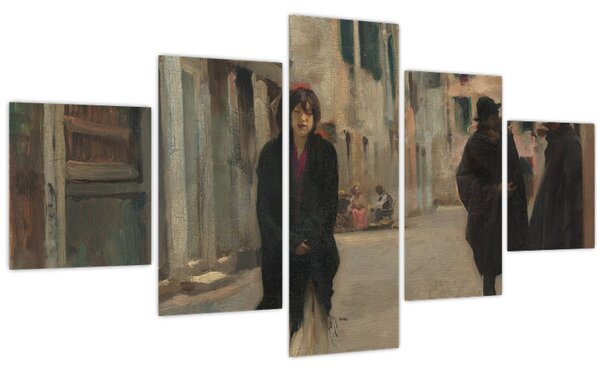 Obraz - John Singer Sargent, Street in Venice, reprodukce (125x70 cm)