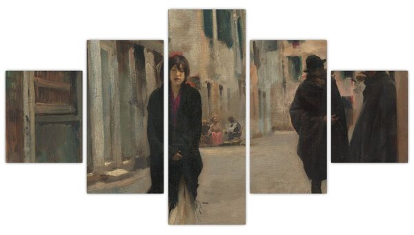 Obraz - John Singer Sargent, Street in Venice, reprodukce (125x70 cm)
