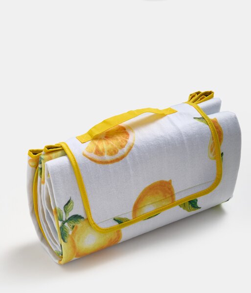 Sinsay - Pikniková deka s motivem citronů - žlutá