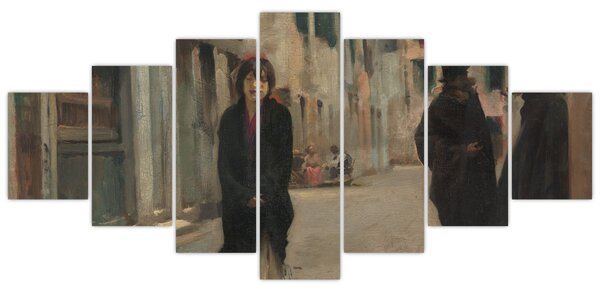 Obraz - John Singer Sargent, Street in Venice, reprodukce (210x100 cm)