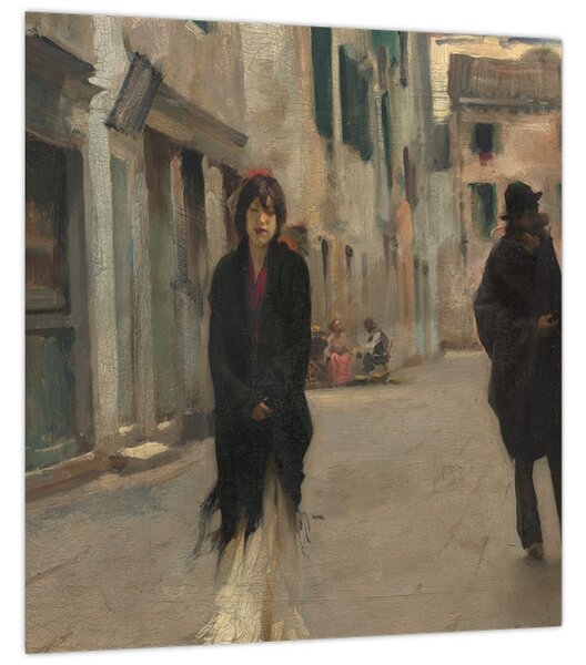 Obraz - John Singer Sargent, Street in Venice, reprodukce (30x30 cm)