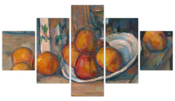 Obraz - Paul Cézanne, Still Life with Milk Jug and Fruit, reprodukce (125x70 cm)