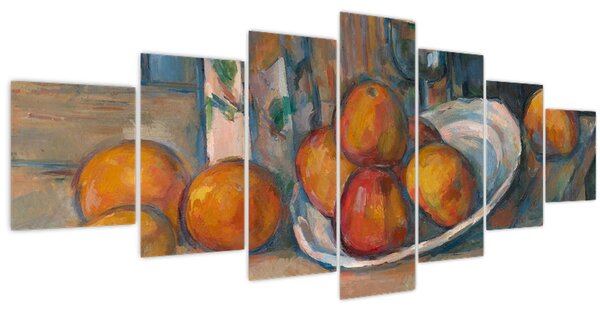Obraz - Paul Cézanne, Still Life with Milk Jug and Fruit, reprodukce (210x100 cm)