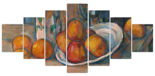 Obraz - Paul Cézanne, Still Life with Milk Jug and Fruit, reprodukce (210x100 cm)