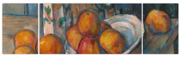 Obraz - Paul Cézanne, Still Life with Milk Jug and Fruit, reprodukce (170x50 cm)