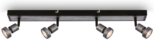 BRI 2927-044 LED bodové svítidlo, 64 cm, 4x GU10, 4,9 W, 460 lm, antická stříbrná - BRILONER