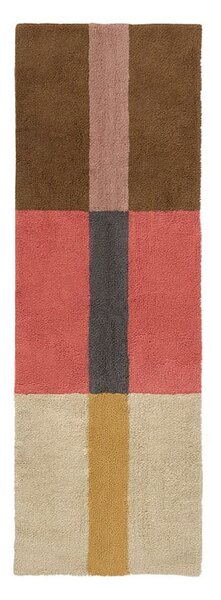 Ručně tkaný vlněný běhoun 80x230 cm Chroma Spiced Coral – Lorena Canals