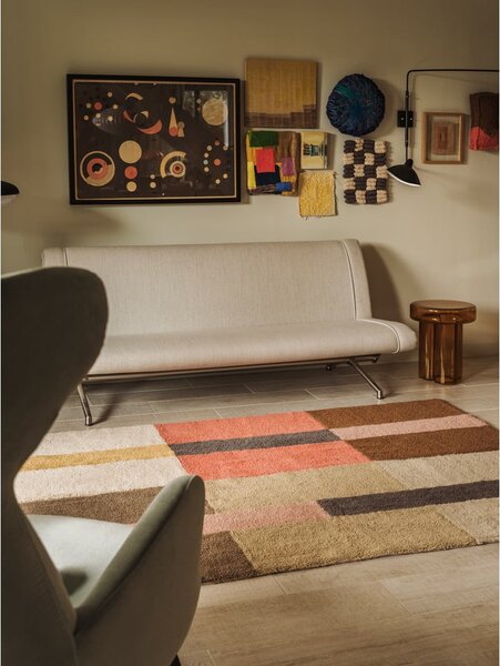 Ručně tkaný vlněný běhoun 80x230 cm Chroma Spiced Coral – Lorena Canals