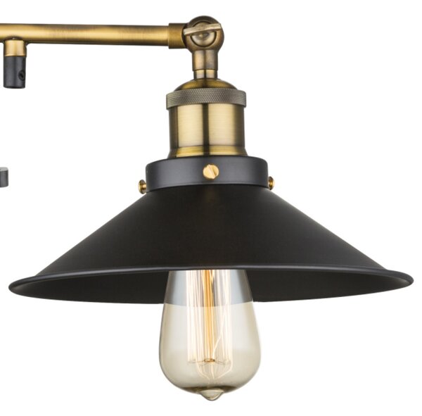 Stolní lampa LENIUS 2 mosaz/černá