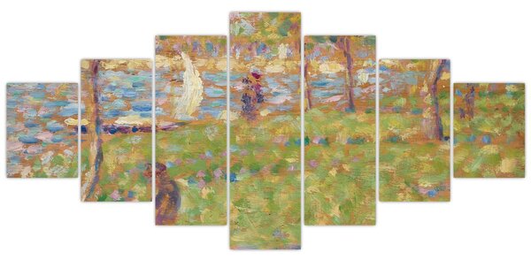 Obraz - Georges Seurat, Study for "La Grande Jatte", reprodukce (210x100 cm)