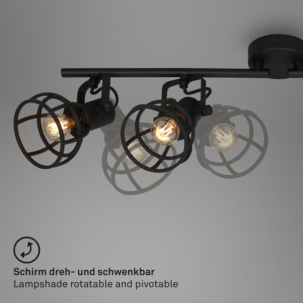 BRILO 2669-045 Bodové svítidlo 70,5 cm 4x E14 25W černá - BRILO