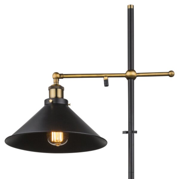 Stojací lampa LENIUS 4 mosaz/černá