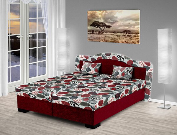 Čalouněná postel s úložným prostorem Zuzana 170 Barva: bordó