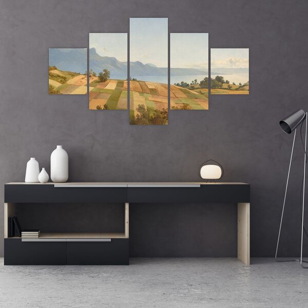 Obraz - Alexandre Calame, Swiss Landscape, reprodukce (125x70 cm)