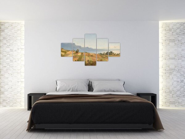 Obraz - Alexandre Calame, Swiss Landscape, reprodukce (125x70 cm)