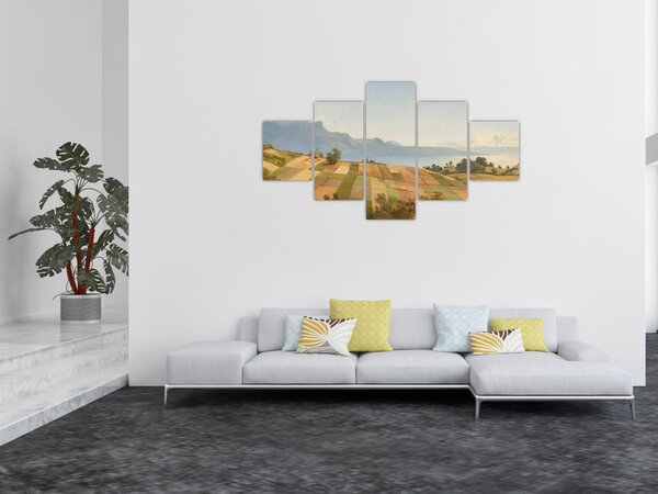 Obraz - Alexandre Calame, Swiss Landscape, reprodukce (125x70 cm)