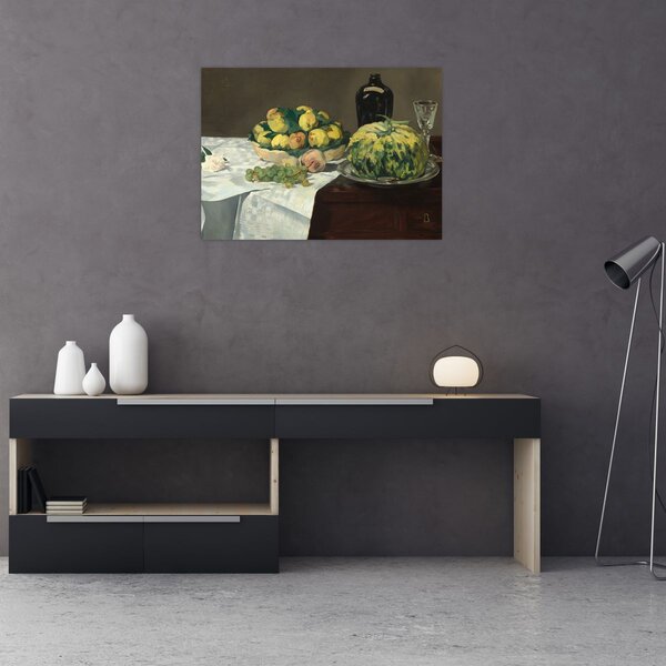 Obraz - Edouard Manet, Still Life with Melon and Peaches, reprodukce (70x50 cm)