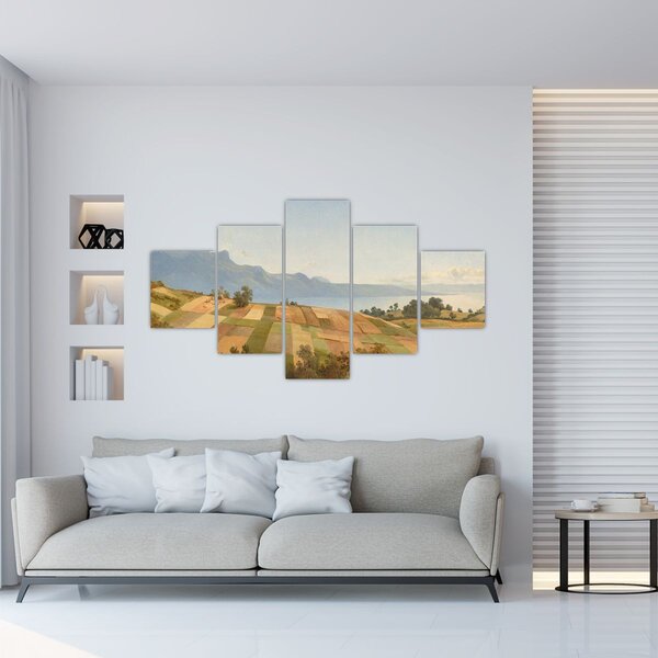 Obraz - Alexandre Calame, Swiss Landscape, reprodukce (125x70 cm)