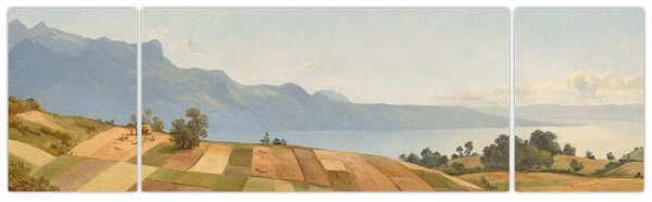Obraz - Alexandre Calame, Swiss Landscape, reprodukce (170x50 cm)