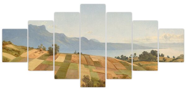 Obraz - Alexandre Calame, Swiss Landscape, reprodukce (210x100 cm)