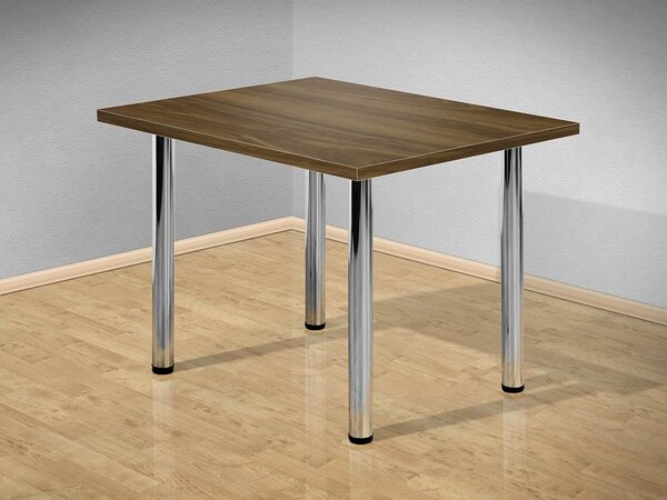 Nabytekmorava Jídelní stůl 100x80 cm s kovovými nohami barva lamina: ořech
