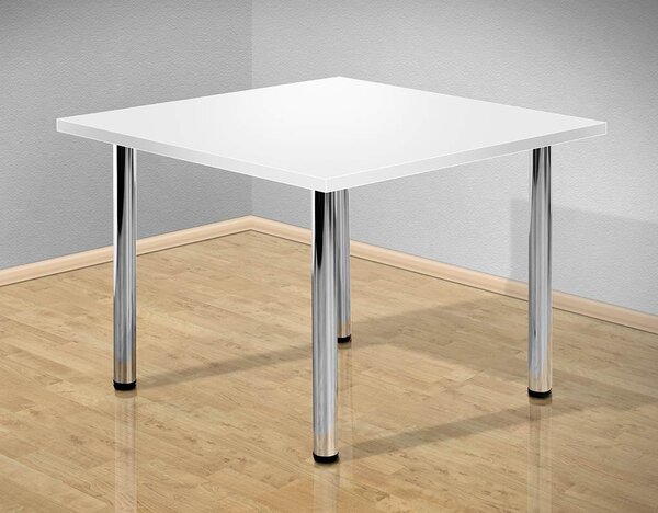Jídelní stůl 80x80 cm s kovovými nohami barva lamina: bílá