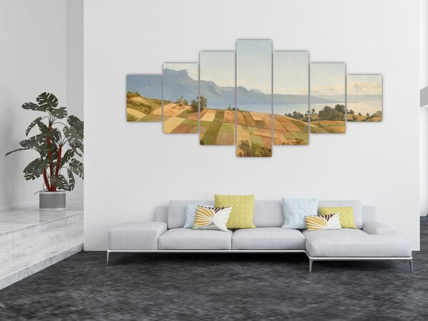 Obraz - Alexandre Calame, Swiss Landscape, reprodukce (210x100 cm)
