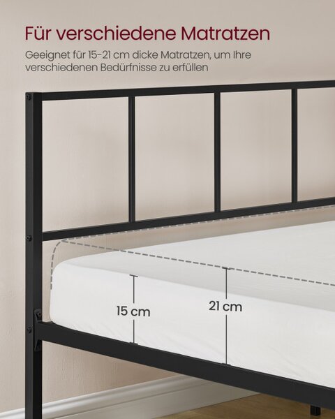 Kovová manželská postel 140 cm RMB194BD01
