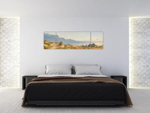 Obraz - Alexandre Calame, Swiss Landscape, reprodukce (170x50 cm)
