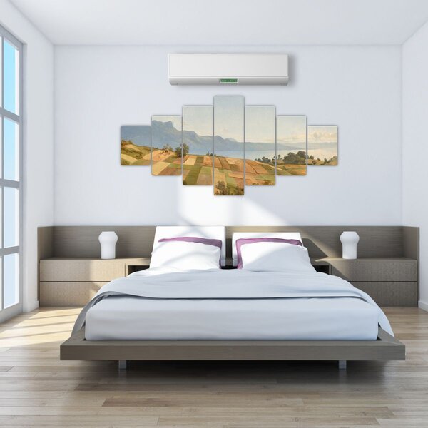 Obraz - Alexandre Calame, Swiss Landscape, reprodukce (210x100 cm)