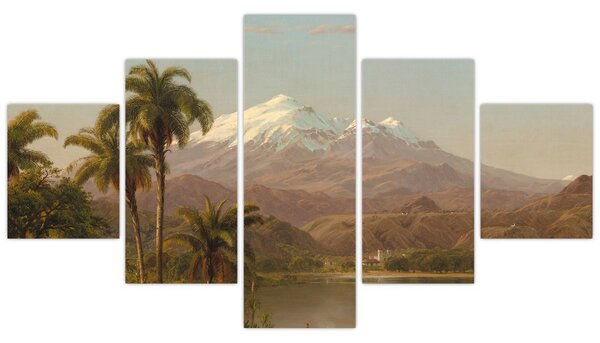 Obraz - Frederic Edwin Church, Tamaca Palms, reprodukce (125x70 cm)