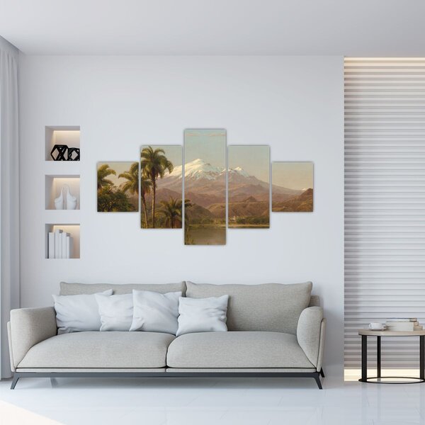 Obraz - Frederic Edwin Church, Tamaca Palms, reprodukce (125x70 cm)